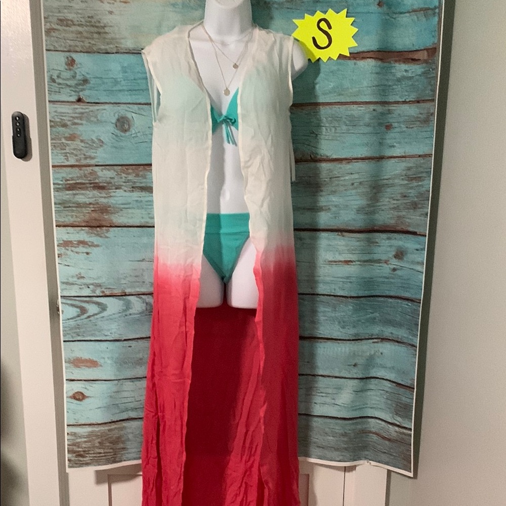 Venus | Sz S/M white and pink ombré coverup - new with tags